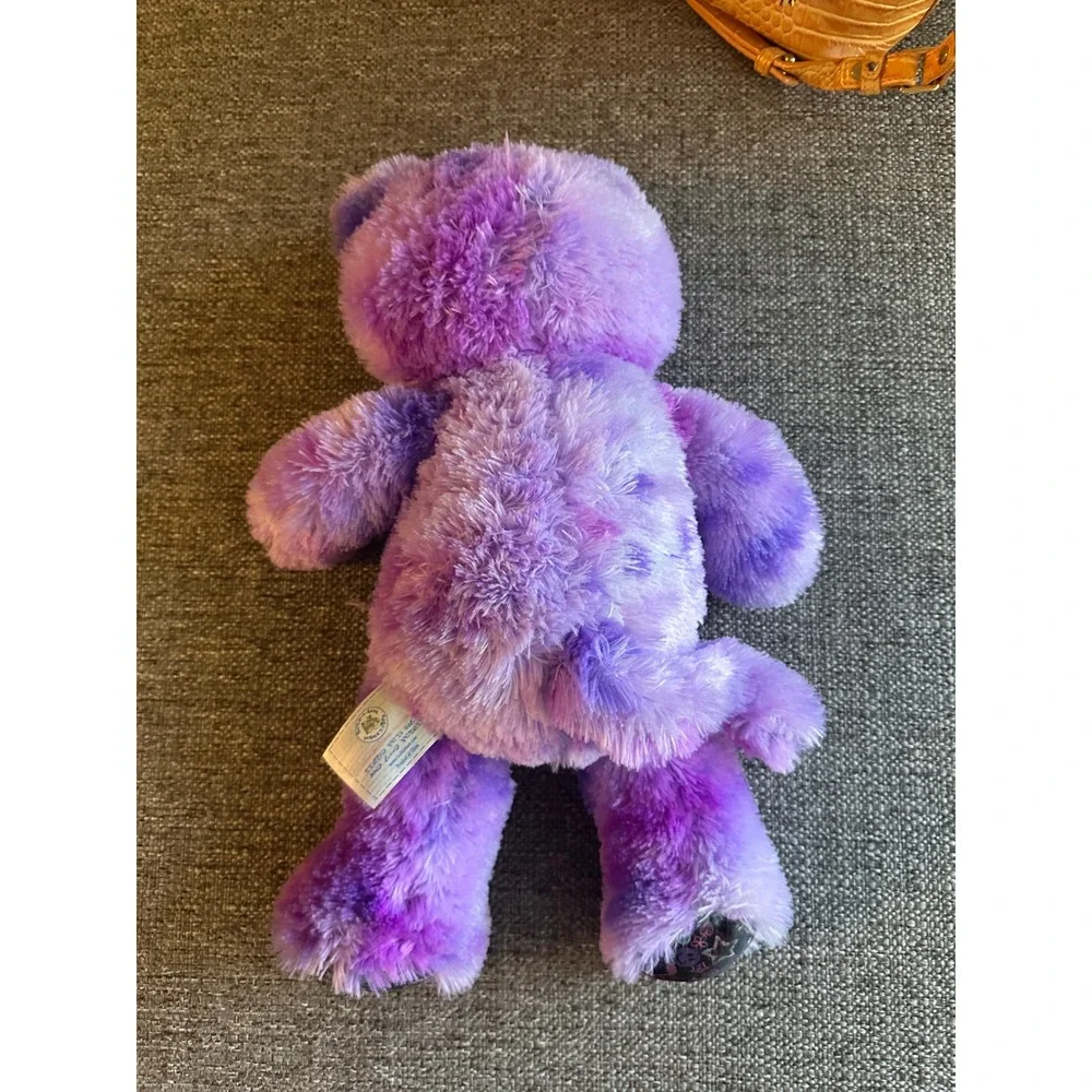Build a Bear  kitty‎ Purple Tie Dye Peace Sign Stuffed Animal Plush Toy